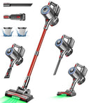 CHOSBE CORDLESS VACUUM CLEANER 500W/40KPA STICK VACUUM - RED/GRAY - Like New