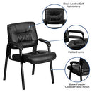 Flash Furniture Haeger LeatherSoft Tufted Executive Reception Chair - Black - Brand New
