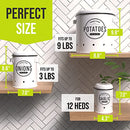 LOFTASTIC Potato Onion Storage Bin (3 Pack), Rectangular, Elegant - White - Brand New