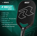 RECLY PICKLEBALL PADDLE - 3K CARBON FIBER - BLACK - Like New