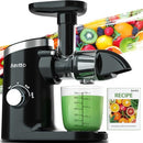 AEITTO JUICER MACHINES COLD PRESS JUICER WITH SOFT & HARD MODES - BLACK - Like New