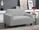 J&V TEXTILES SUPER STRETCH SOFA SLIPCOVER SPANDEX NON SLIP SOFT - GRAY - Like New