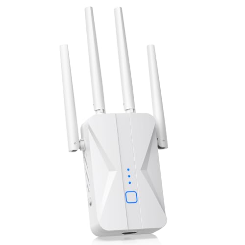 Roqrl WIFI EXTENDER SIGNAL BOOSTER 2025 WIFI AC1200MBPS, M-97D - WHITE - Like New