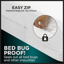 43025040725 PROTECT-A-BED ALLERZIP WATERPROOF MATTRESS ENCASEMENT FULL WHITE - Like New