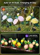 BRIGHTOWN OUTDOOR SOLAR FLOWER LIGHTS - 3 PACK LIGHTS PENOY - Like New