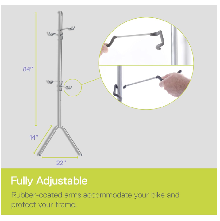 Delta Cycle 2 Bike Gravity Pole Stand - SILVER/GREY RS6100 - Scratch & Dent