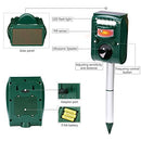 FAYINWBO SOLAR ULTRASONIC ANIMAL REPELLER MOTION DETECTION SIREN FLASH - GREEN - Like New