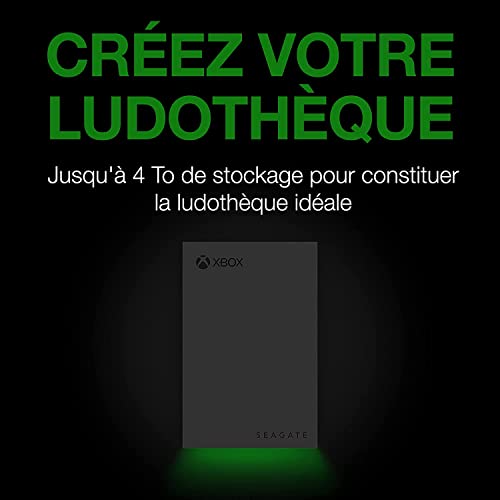 Seagate Game Drive STKX2000400 2TB Portable HDD, External, 5400 RPM, Black - Like New