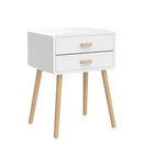 YINGTIANXIA 2-Piece Set Nightstands, Log Side Table 2 Tiers B09HGM8WL8 - Brand New