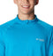 COLUMBIA MEN'S STANDARD M ENDLESS TRAIL 1/2 ZIP MESH LS - OCEAN BLUE - SIZE L - Brand New