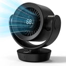 MITREAL DESK FAN FOR BEDROOM - 8000MAH RECHARGEABLE AIR CIRCULATOR - BLACK - Like New