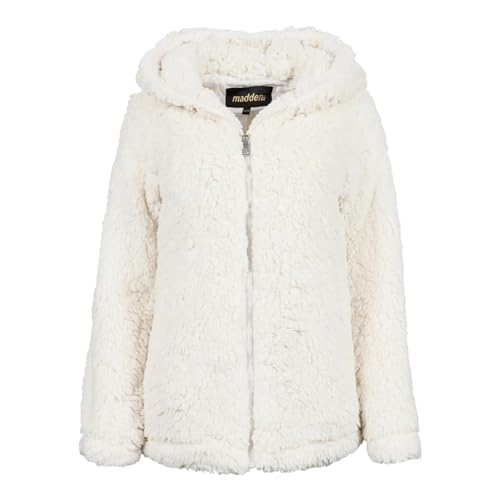 Madden Girl Women's Sherpa Zip Up Jacket Black Small - Brand New