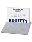 KOOTETA STONE BATH MAT DIATOMACEOUS EARTH SHOWER MAT - LIGHT GRAY - Like New