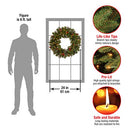 National Tree Company 24in Pre-Lit Crestwood Spruce Christmas Wreath - Green - Brand New
