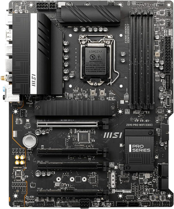 MSI Z590 PRO WiFi (CEC) Computer Gaming Motherboard ATX, 11th/10th Gen - Black Like New