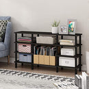 FURINNO TURN-N-TUBE 4-TIER MULTIPURPOSE WIDE SHELF TV STAND - ESPRESSO/BLACK - Like New