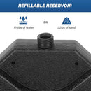 YSSOA 176LB CAPACITY 4-PIECE CANTILEVER PATIO UMBRELLA BASE - BLACK - Like New