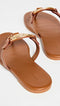 136593 TORY BURCH WOMEN'S MILLER SANDALS SIZE 7 BOURBON MIELE/GOLD - Like New