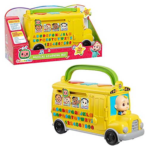 COCOMELON MUSICAL LEARNING BUS, NUMBER AND LETTER RECOGNITION, 96111 - YELLOW - Brand New