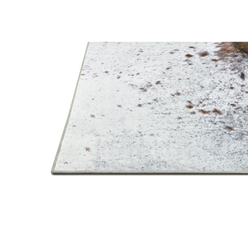 ALLSTAR RUGS 5' 0" X 6' 11" IVORY WESTERN ANIMAL THEMED POLYESTER AREA RUG - Like New