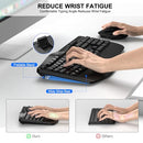 GENERIC WIRELESS KEYBOARD MOUSE COMBO 2.4G WAVE KEYS ERGONOMIC KEYBOARD/PC - Like New