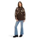 OLBL006 BILLABONG WOMEN'S FLEECE QUILTED TECH JACKET TOFFEE SIZE M - Brand New