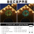 Large Christmas Wreath, DECSPAS 48" 4 FT Wreaths with 220 Color Lights - Brand New