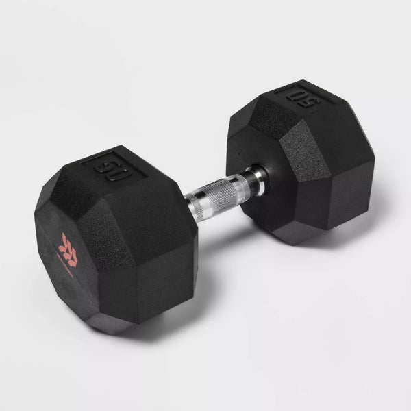 ALL IN MOTION HEX DUMBBELL 50LB - BLACK - Like New