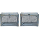 Periea Beau Foldable Stackable Fabric Steel Frames, 2 pc Set, Metallic Floral - Like New