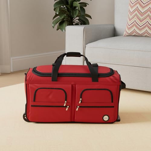 ROCKLAND ROLLING DUFFEL BAG 40" - RED - Brand New