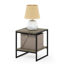 FURINNO CAMNUS MODERN LIVING 2-TIER END TABLE, FRENCH OAK GRAY - Like New