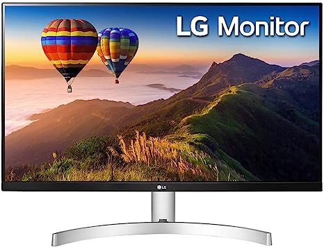 LG 27” FHD IPS 3-Side Borderless LG Monitor Dual HDMI 27MN60T-W - SILVER Like New