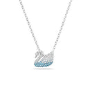 SWAROVSKI ICONIC SWAN PENDANT - BLUE & WHITE - Like New