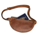 HIDES Nexus Belt Bag Handcrafted Travel Companion Premium Leather Saddle Brown - Brand New