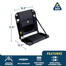 GCI OUTDOOR SITBACKER ADJUSTABLE CANOE SEAT BACK SUPPORT 21010 - BLACK - Brand New