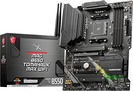 MSI B550 TOMAHAWK MAX WIFI Socket AM4 Gen2 AMD ATX GAMING Motherboard - Black Like New