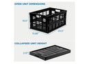 Work-It! Collapsible Milk Crate | 49 Liter Folding Storage Bin Stackable Plastic - Brand New