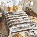 Lindsey Home Fashion Faux Fur Throw 60x84(INCH) Wolf-Brown - Brand New