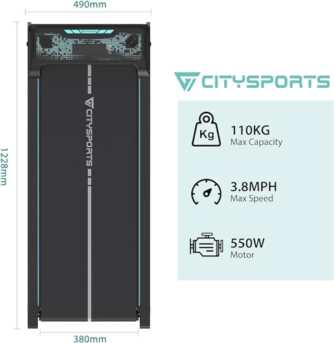 CITYSPORTS 【POWERFUL MOTOR&LOW NOISE】 SUITABLE FOR WALKING RUNNING - BLACK&GREEN - Like New