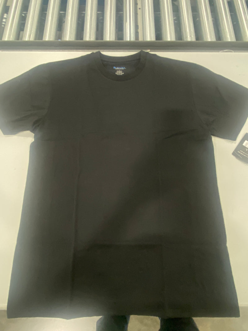 BLACK ICE PLAIN SHORT SLEEVES T-SHIRT, SIZE: MEN L - BLACK - Brand New