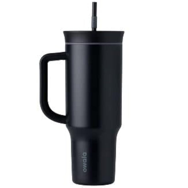 OWALA 40OZ STAINLESS STEEL TUMBLER WITH HANDLE PANTHER PAW BLACK - Like New