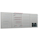 LUGO 24"X16" METAL PEGBOARD WALL ORGANIZER, 128 PC 128 PC PG-2416-SET-CM-GRY - Like New