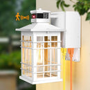 KONDRAS PORCH LIGHT WITH GFCI OUTLETS BUILT-IN LIGHT FIXTURE 0815WH-GFCI-WHITE - Like New