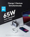 ANKER GANPRIME POWER BANK 10,000MAH 65W WALL CHARGER A1651 - BLACK - Like New