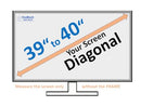 VizoBlueX 40" Blue Light Damage Protection Shield TV Screen Protector - Black - Brand New