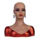 J&F CO. Realistic Europe and America Female Mannequin Head With Shoulder (RED) - Brand New