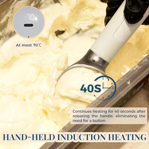 FROSTJOY HEATED ICE CREAM SCOOP RECHARGEABLE ELECTRIC - WHITE - Like New
