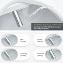 ZMJH BIDET TOILET SEAT VORTEX WASH WARM DRYER REMOTE NIGHT LIGHT ELONGATED WHITE - Like New