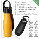 Persure Dog Water Bottle,27 OZ Stainless Steel Leak-Proof Water Bottle -Yellow Like New