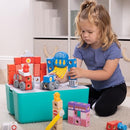 MELISSA & DOUG BLOCKABLES DELUXE CITY SNAP MIX MATCH BUILDING BLOCKS - MULTI - Like New